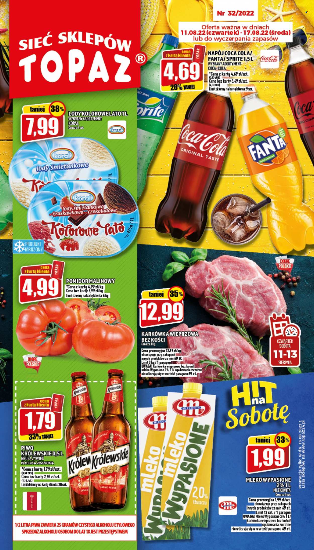 Gazetka Topaz - 11.08.2022 - 17.08.2022. Strona 1