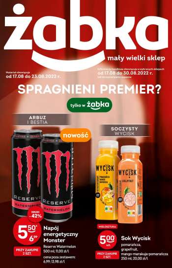 Gazetka Żabka - 17.08.2022 - 30.08.2022.