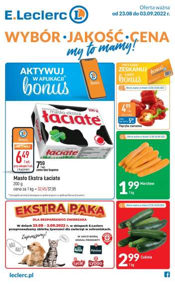 Gazetka E.Leclerc - 23.08.2022 - 3.09.2022.