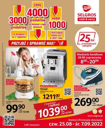 Gazetka Selgros - 25.08.2022 - 7.09.2022.