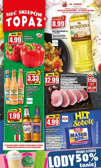 Gazetka Topaz - 25.08.2022 - 31.08.2022.