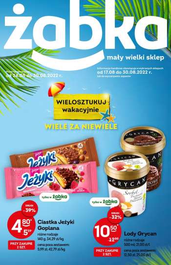 Gazetka Żabka - 17.08.2022 - 30.08.2022.