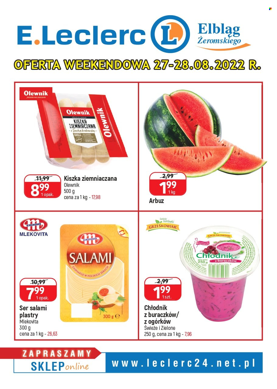 Gazetka E.Leclerc - 27.08.2022 - 28.08.2022. Strona 1