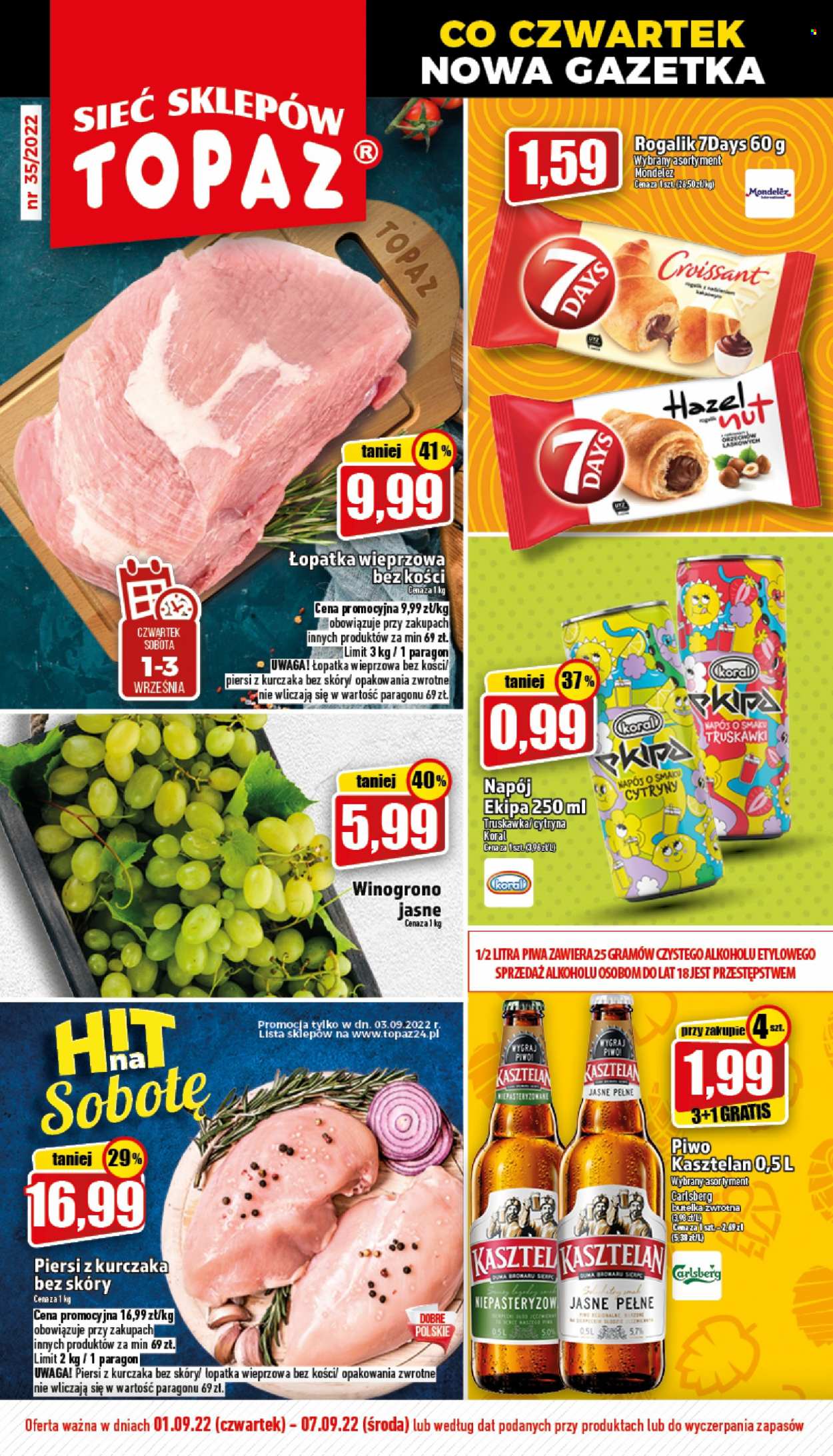 Gazetka Topaz - 1.09.2022 - 7.09.2022. Strona 1