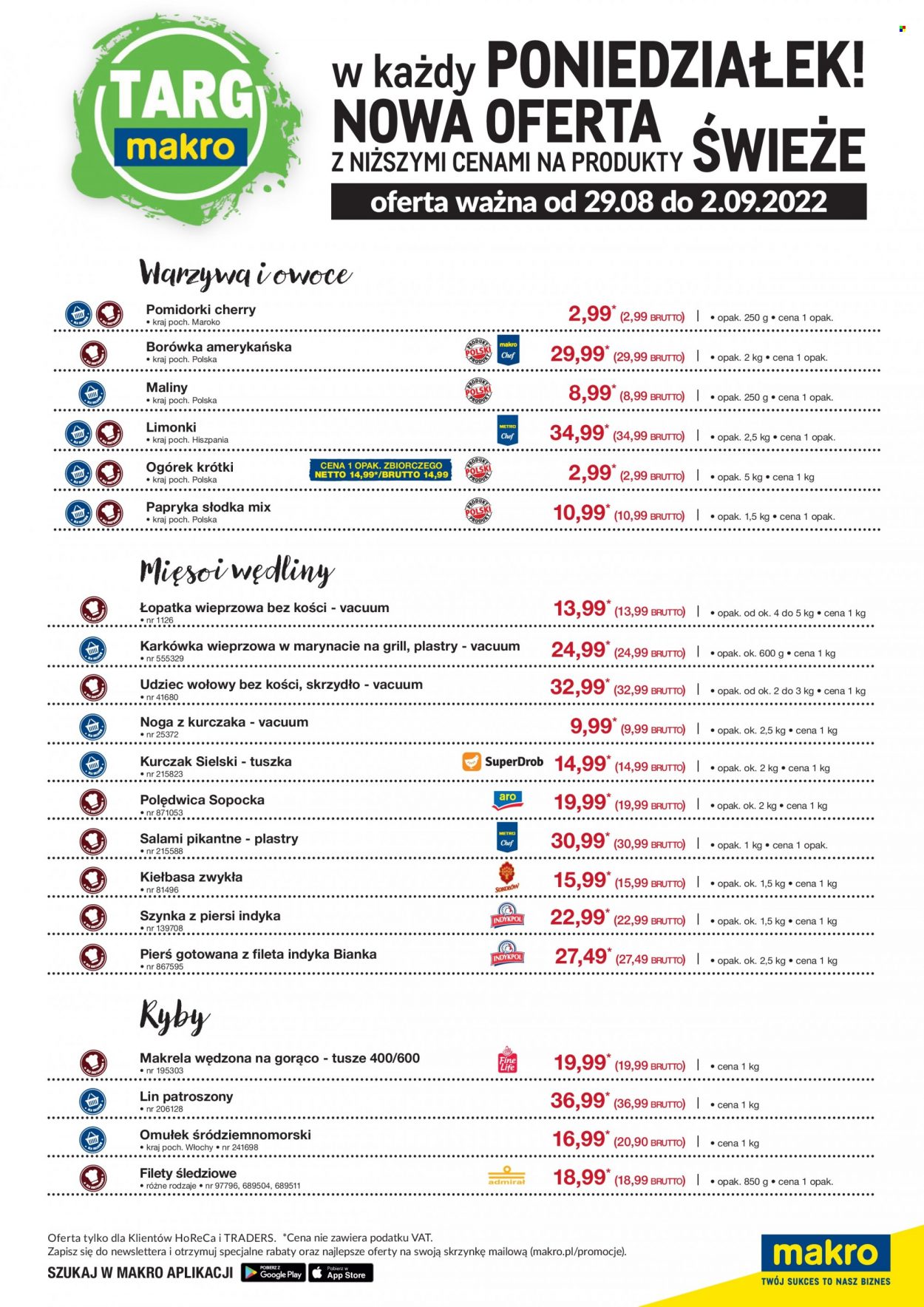 Gazetka Makro - 29.08.2022 - 2.09.2022. Strona 1