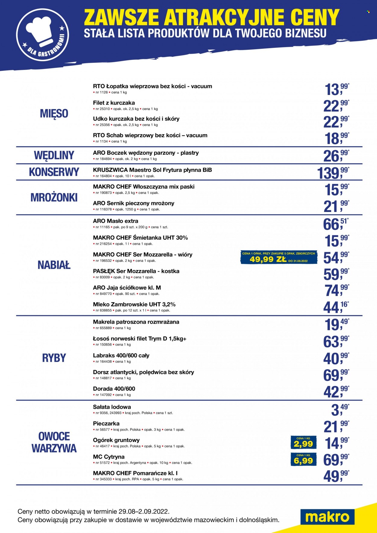 Gazetka Makro - 29.08.2022 - 2.09.2022. Strona 1