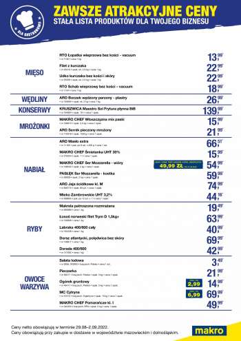 Gazetka Makro - 29.08.2022 - 2.09.2022.