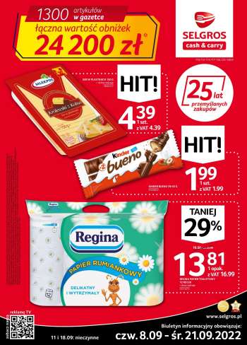 Gazetka Selgros - 8.09.2022 - 21.09.2022.