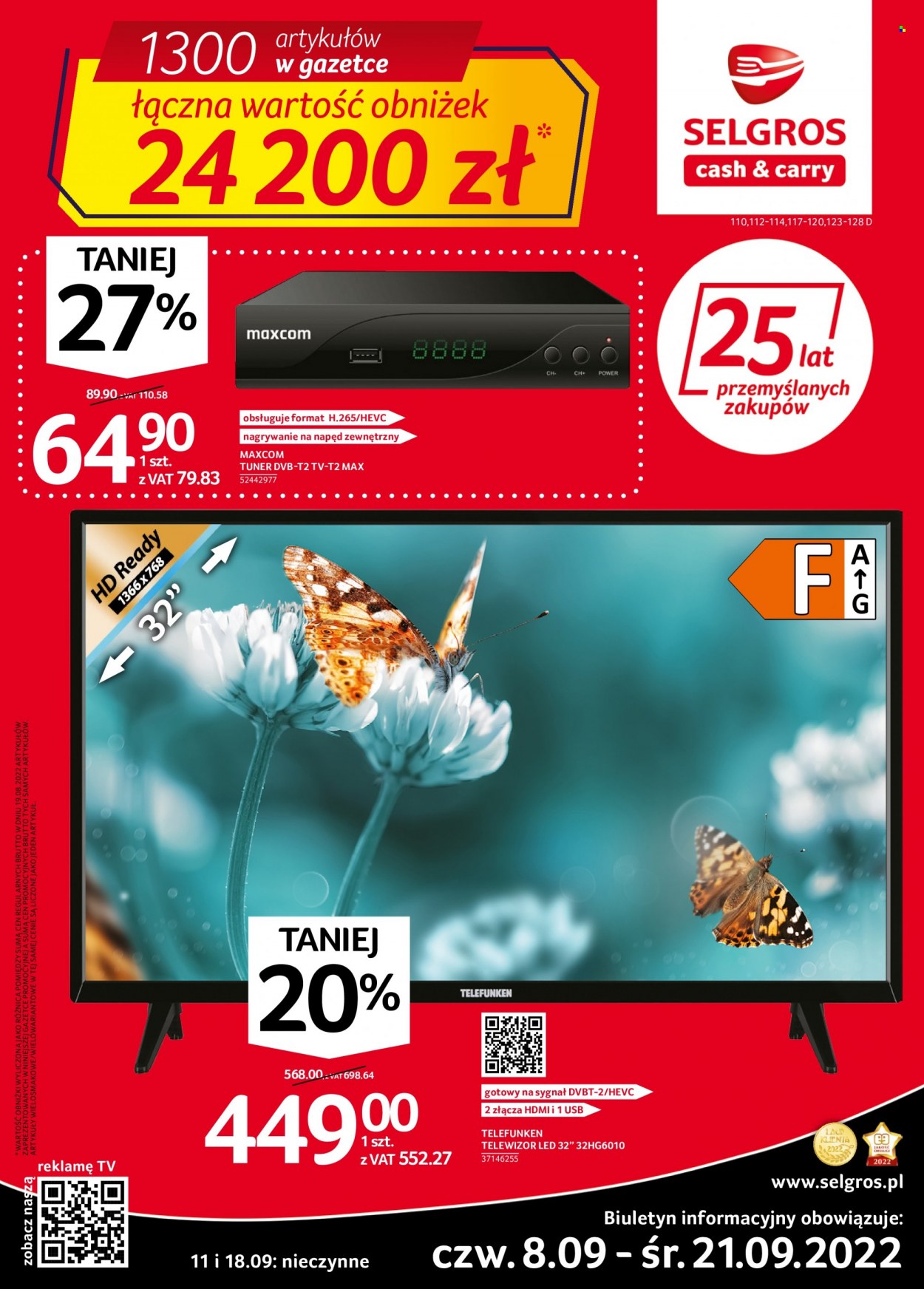 Gazetka Selgros - 8.09.2022 - 21.09.2022. Strona 1