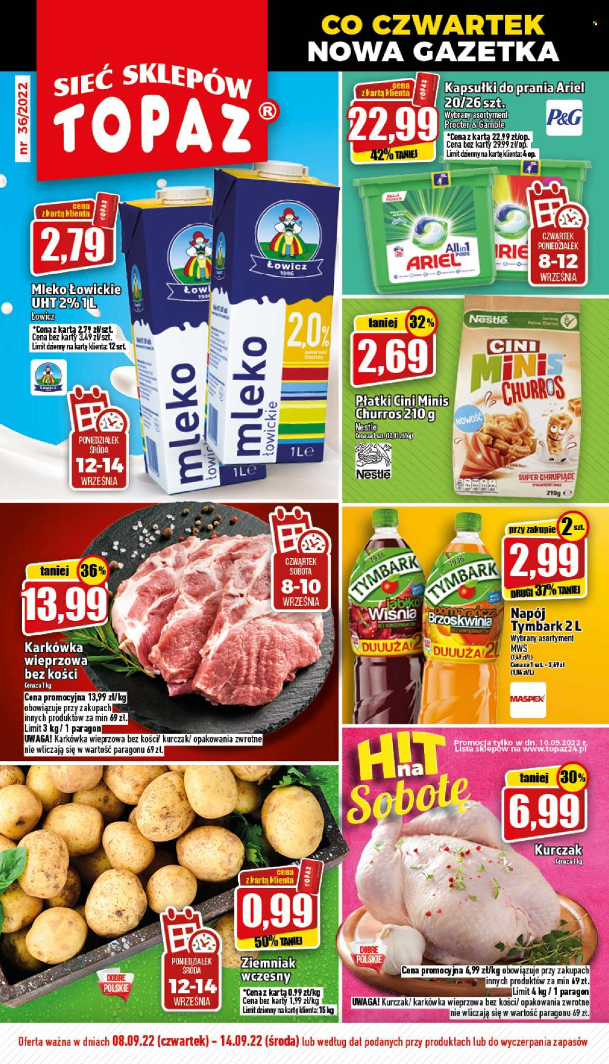 Gazetka Topaz - 8.09.2022 - 14.09.2022. Strona 1