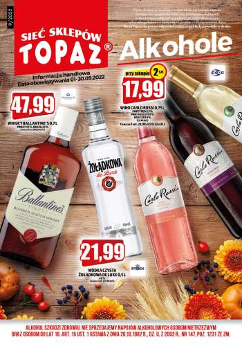 Gazetka Topaz - 1.09.2022 - 30.09.2022.