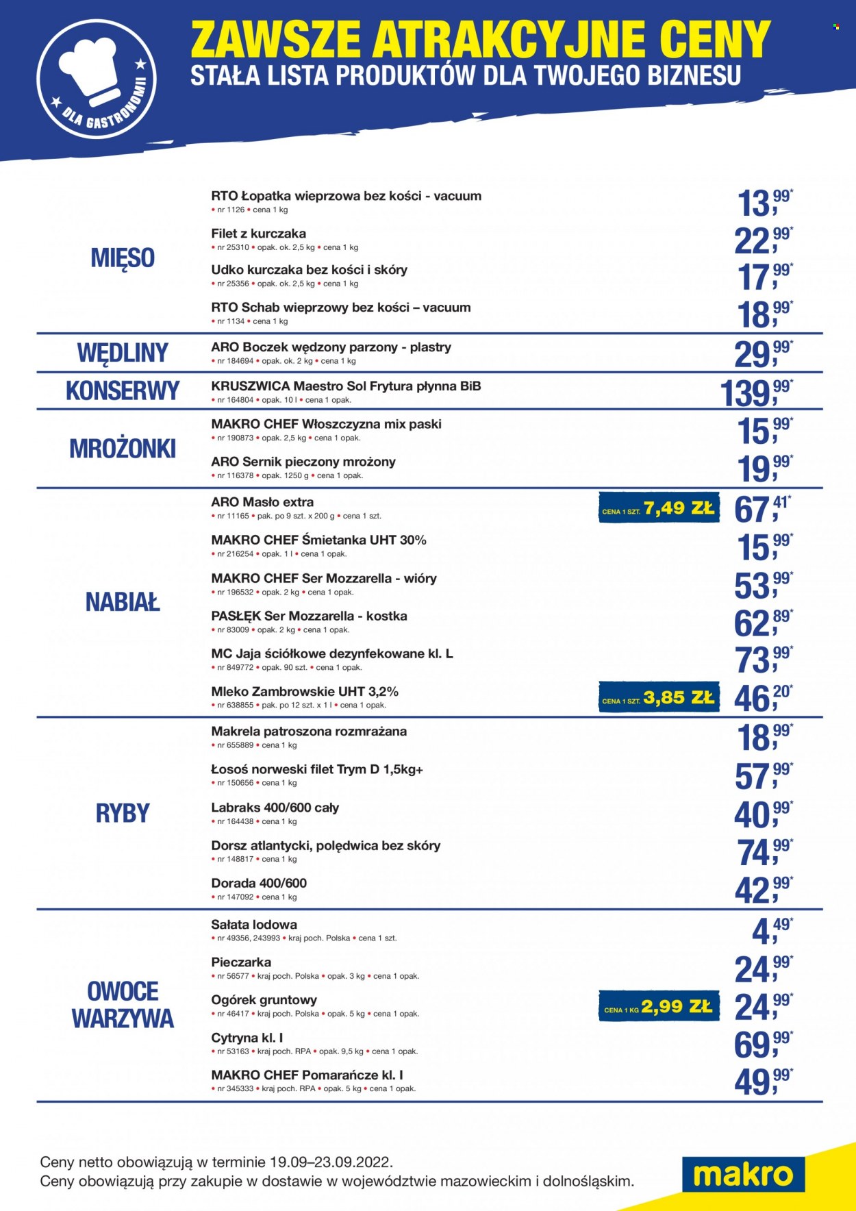 Gazetka Makro - 19.09.2022 - 23.09.2022. Strona 1