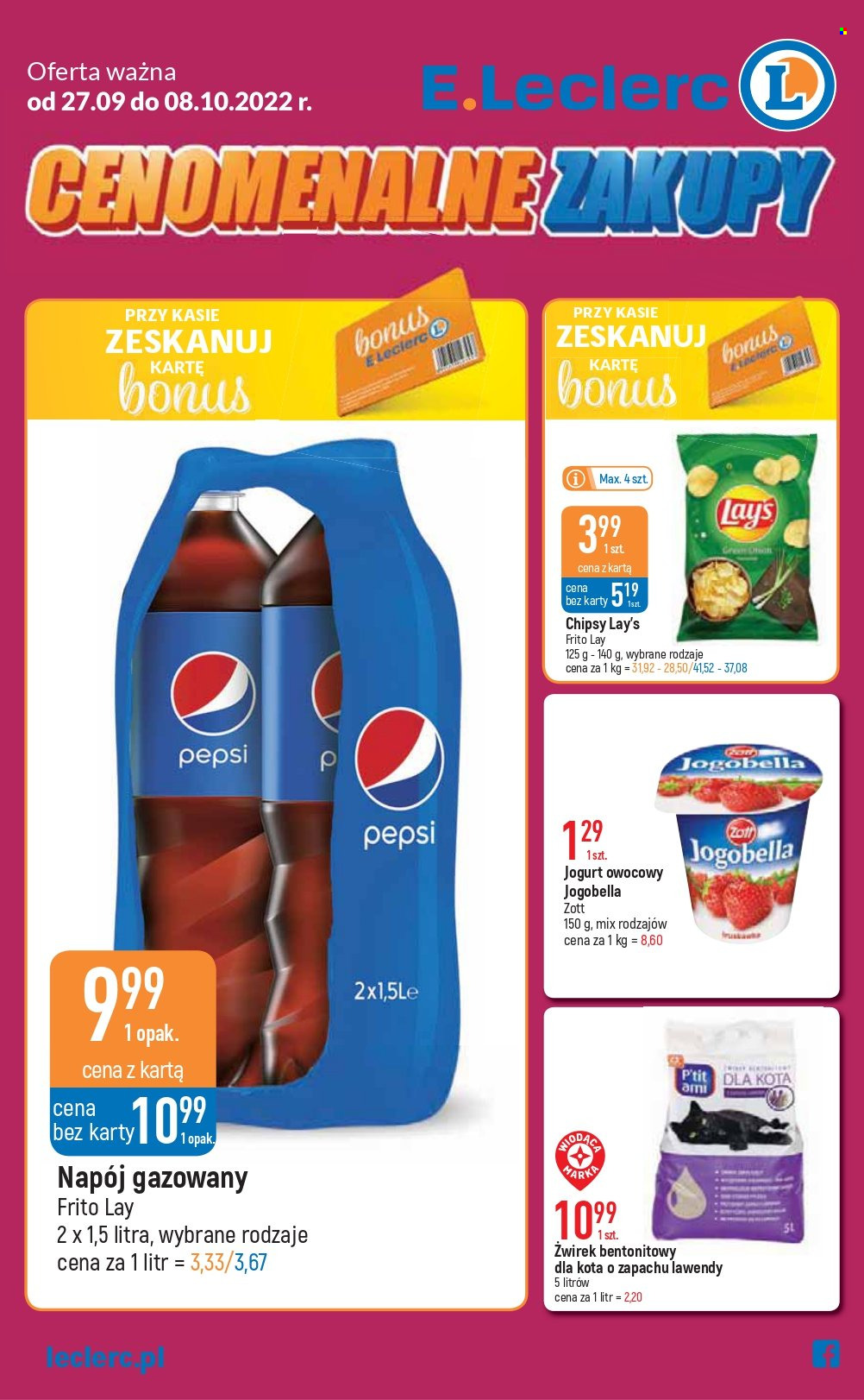 Gazetka E.Leclerc - 27.09.2022 - 8.10.2022. Strona 1