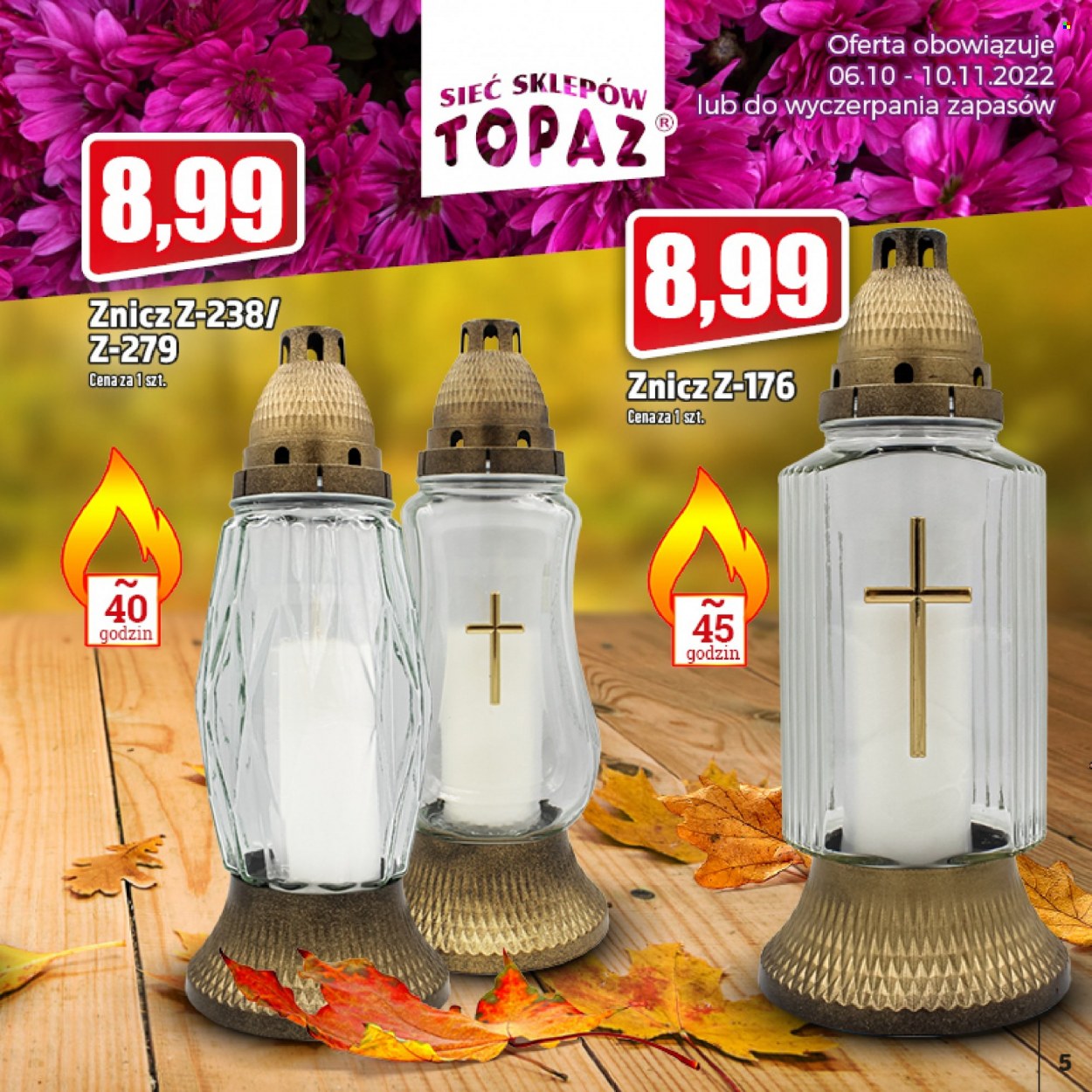 Gazetka Topaz - 6.10.2022 - 10.11.2022. Strona 5