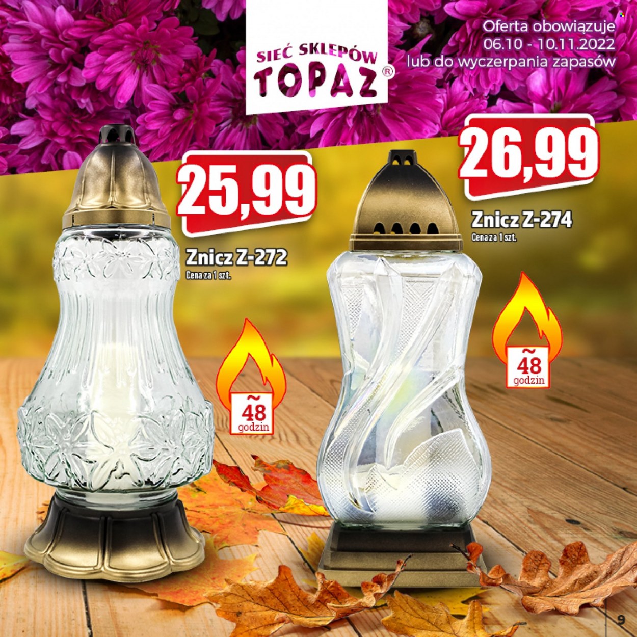 Gazetka Topaz - 6.10.2022 - 10.11.2022. Strona 9