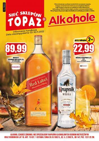 Gazetka Topaz - 2.11.2022 - 30.11.2022.