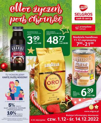 Gazetka Selgros - 1.12.2022 - 14.12.2022.