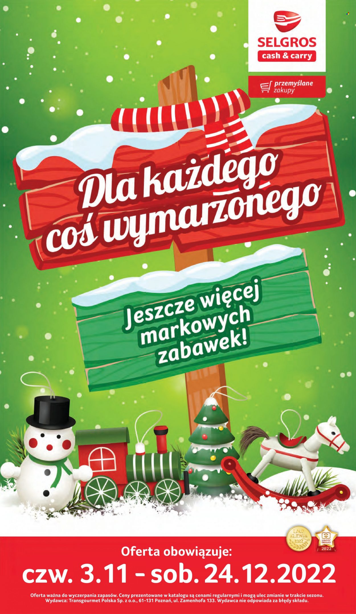 Gazetka Selgros - 3.11.2022 - 24.12.2022. Strona 1