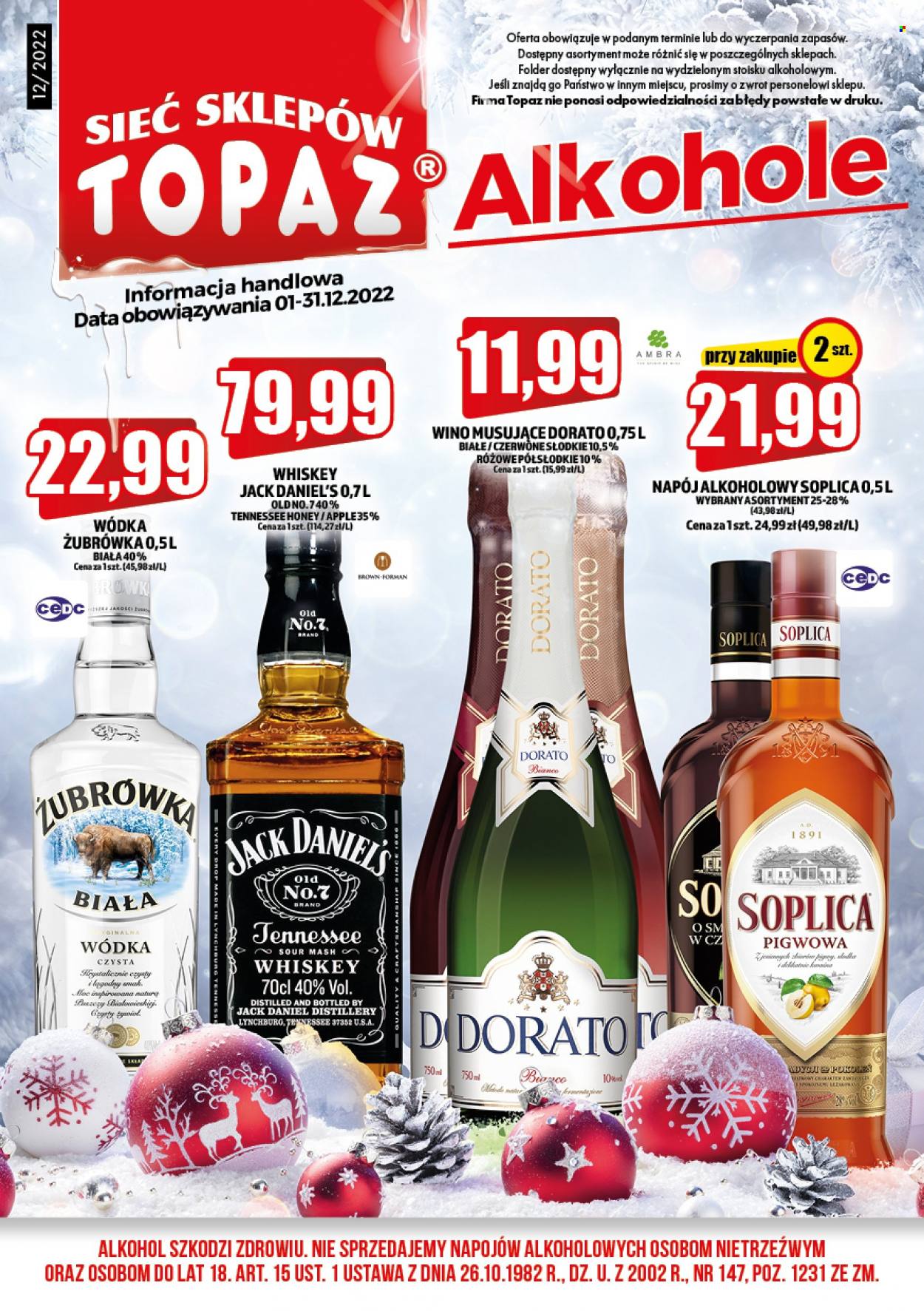 Gazetka Topaz - 1.12.2022 - 31.12.2022. Strona 1
