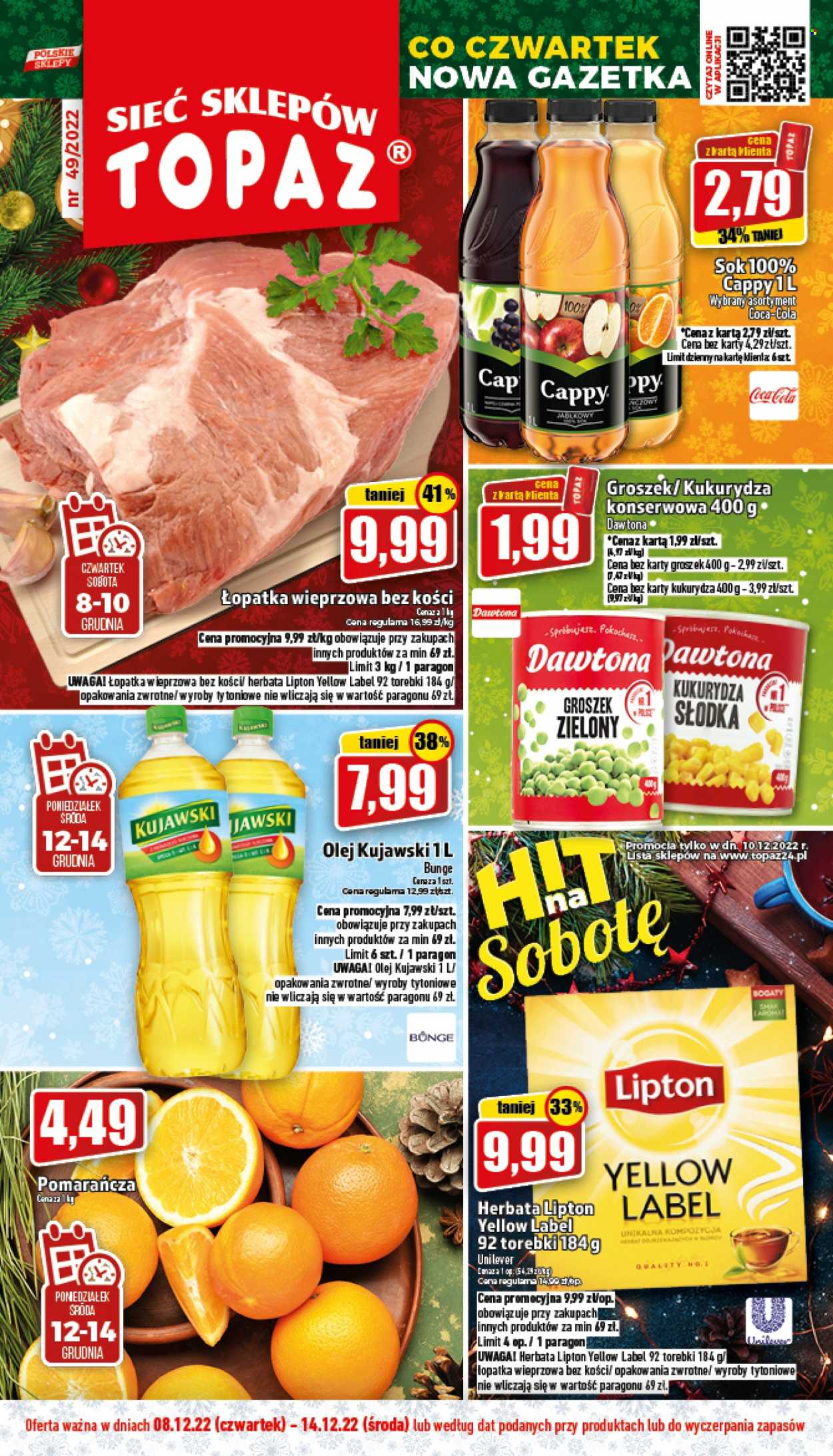 Gazetka Topaz - 8.12.2022 - 14.12.2022. Strona 1
