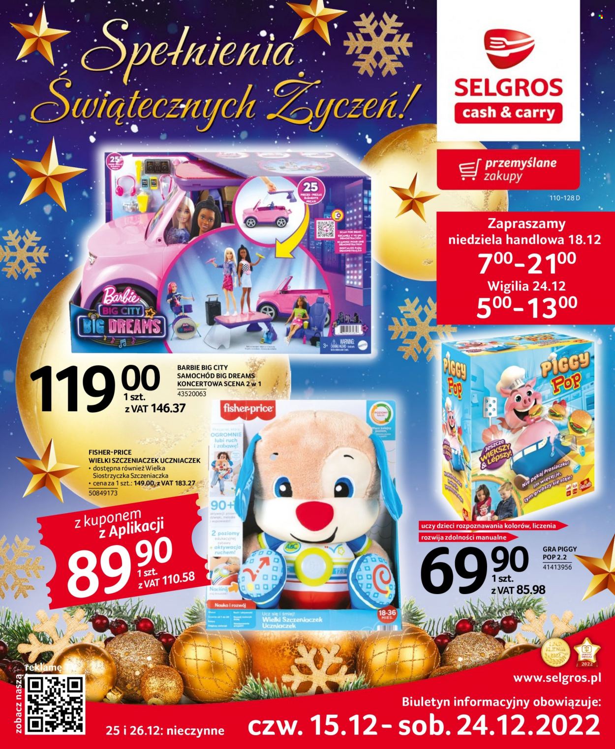 Gazetka Selgros - 15.12.2022 - 24.12.2022. Strona 1