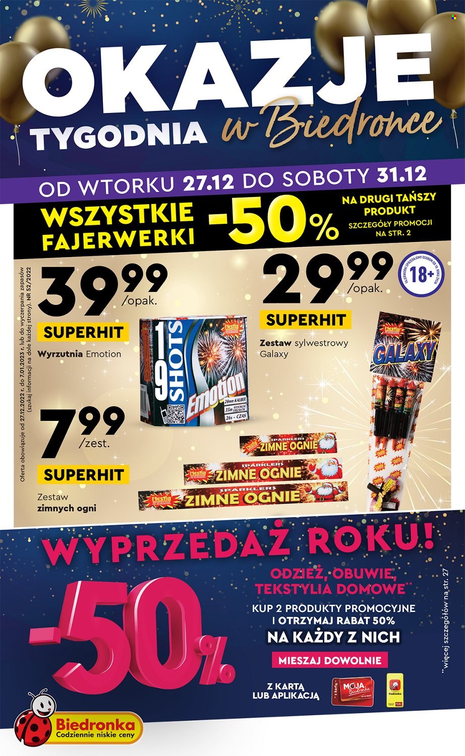 Gazetka Biedronka - 27.12.2022 - 31.12.2022. Strona 1