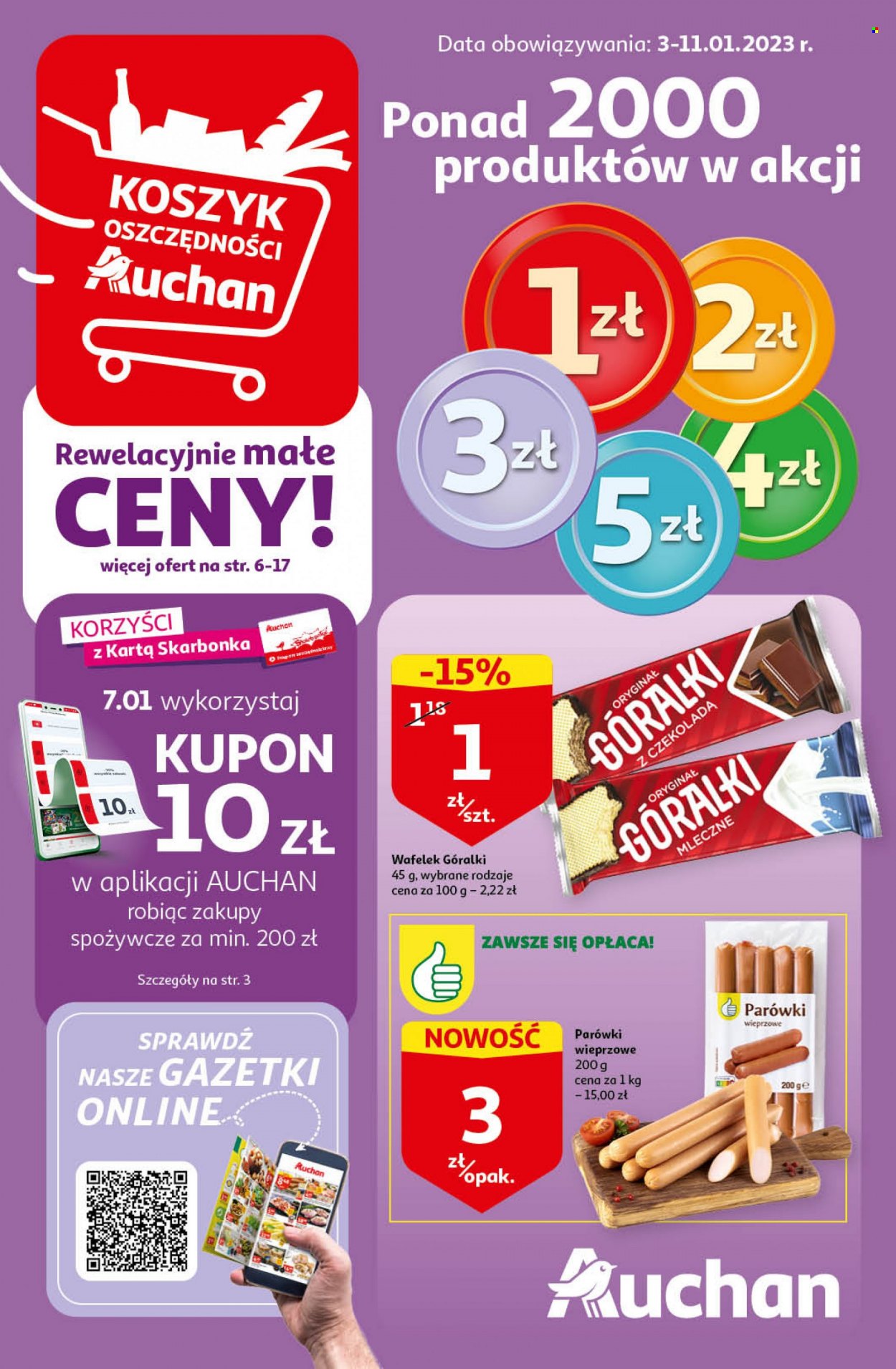 Gazetka Auchan - 3.01.2023 - 11.01.2023. Strona 1