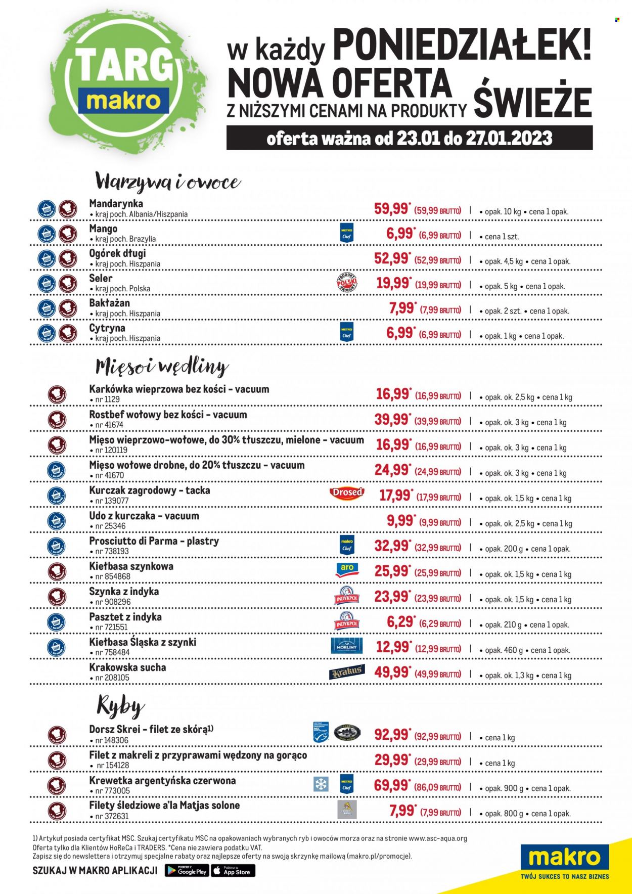 Gazetka Makro - 23.01.2023 - 27.01.2023. Strona 1