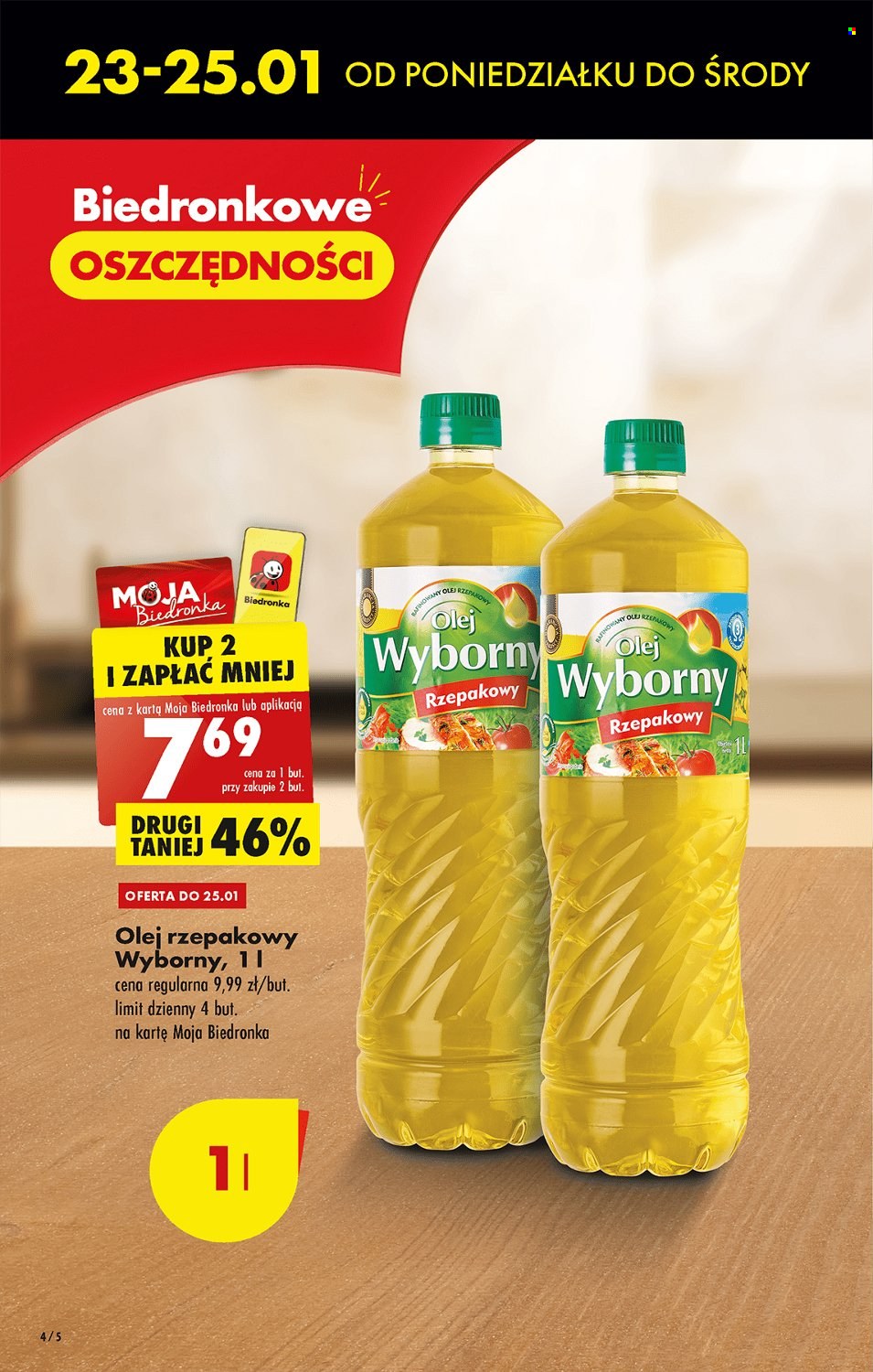 Gazetka Biedronka - 23.01.2023 - 29.01.2023 - Produkty w akcji - olej rzepakowy, olej. Strona 4.