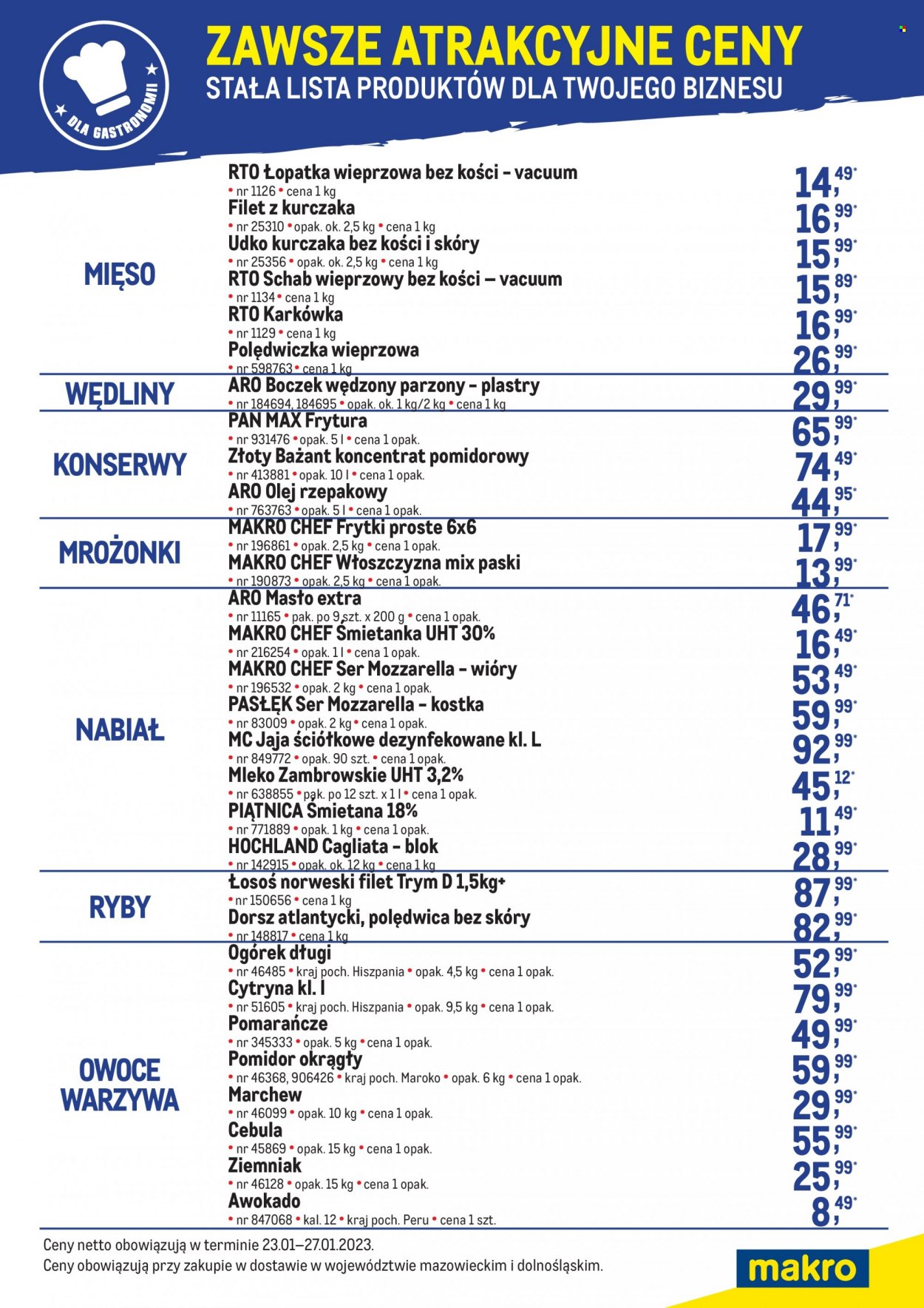 Gazetka Makro - 23.01.2023 - 27.01.2023. Strona 1