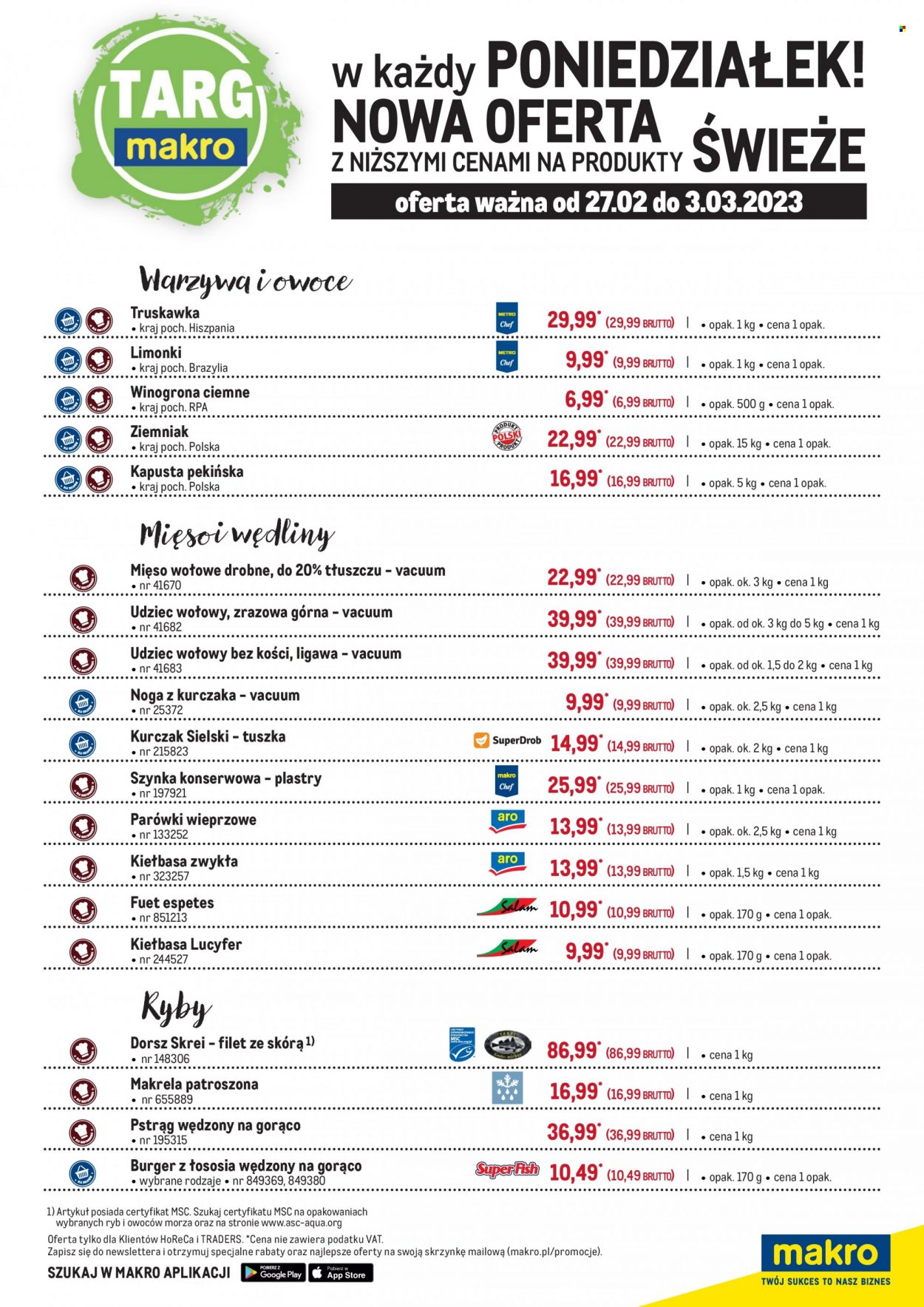 Gazetka Makro - 27.02.2023 - 3.03.2023. Strona 1