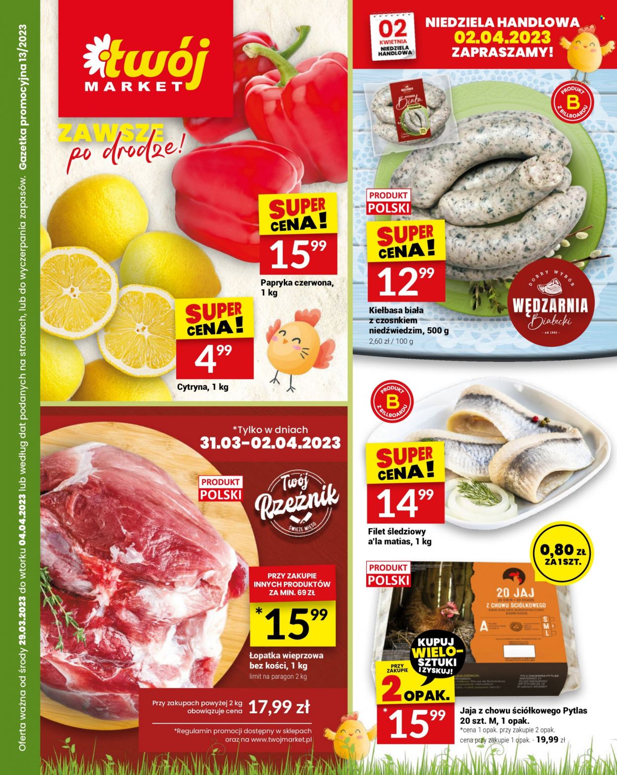 Gazetka Twój Market - 29.03.2023 - 4.04.2023. Strona 1