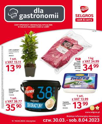 Gazetka Selgros - 30.03.2023 - 8.04.2023.