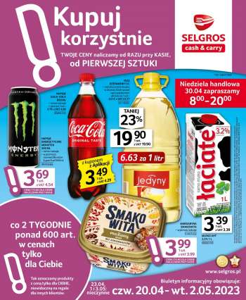 Gazetka Selgros - 20.04.2023 - 2.05.2023.
