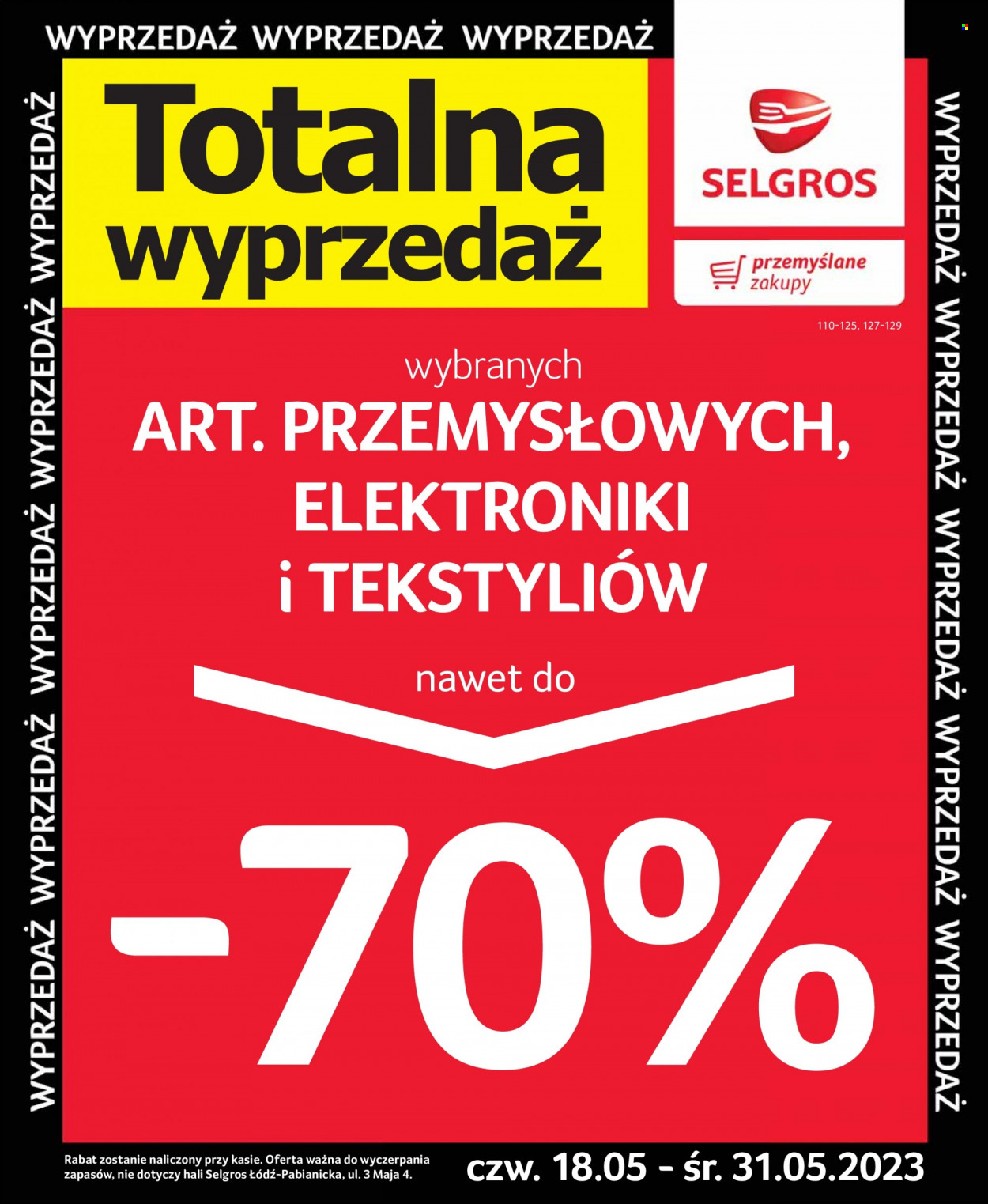 Gazetka Selgros - 18.05.2023 - 31.05.2023. Strona 1