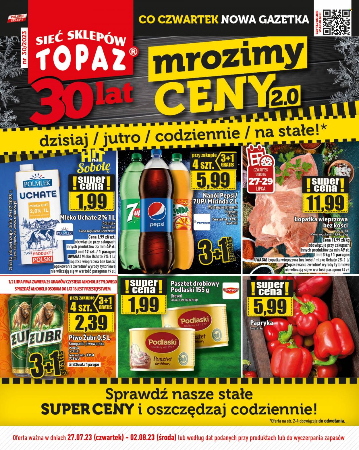 Gazetka Topaz - 27.07.2023 - 2.08.2023. Strona 1