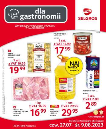 Gazetka Selgros - 27.07.2023 - 9.08.2023.