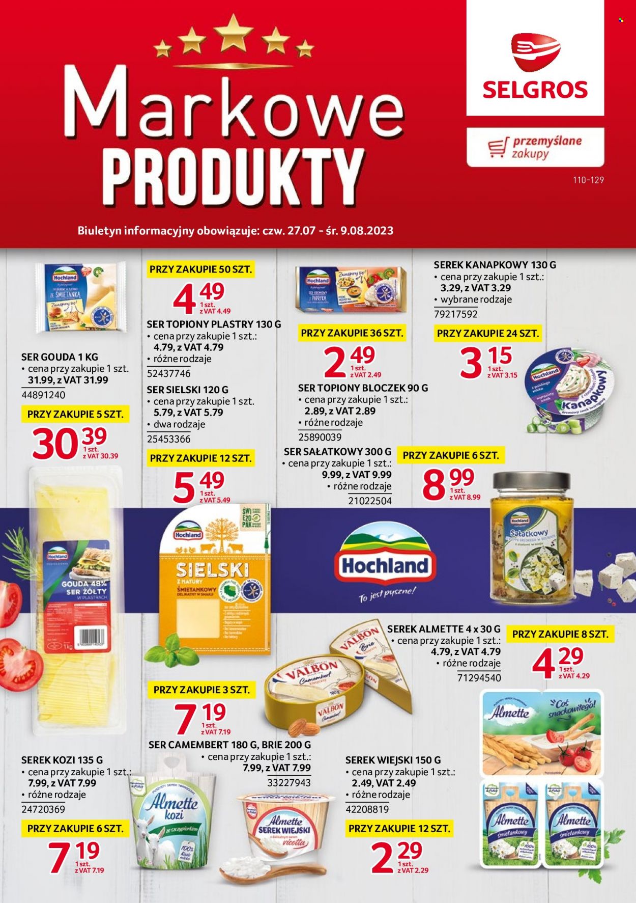 Gazetka Selgros - 27.07.2023 - 9.08.2023. Strona 1