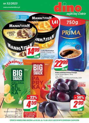 Gazetka Dino - 9.08.2023 - 14.08.2023.