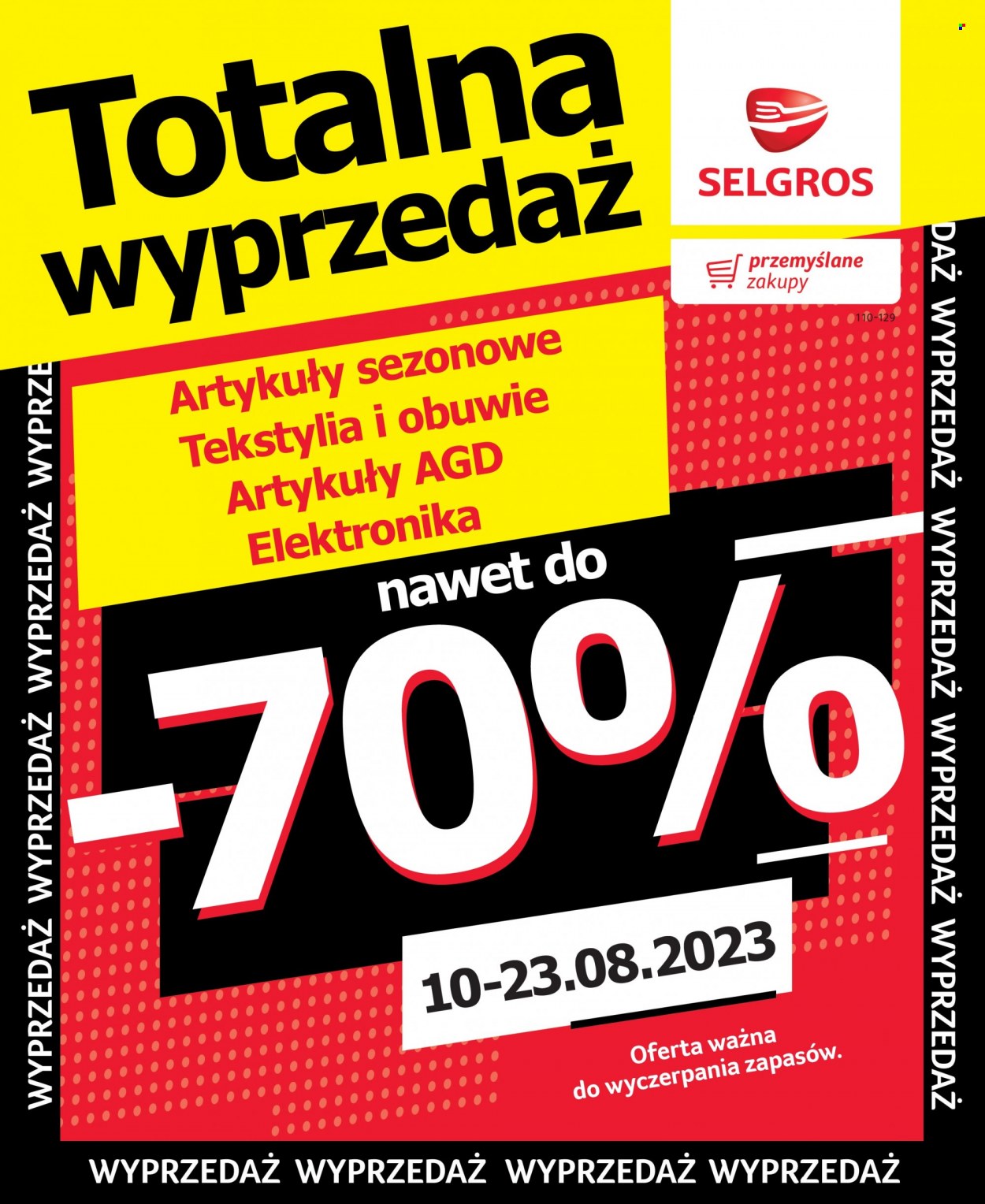 Gazetka Selgros - 10.08.2023 - 23.08.2023. Strona 1