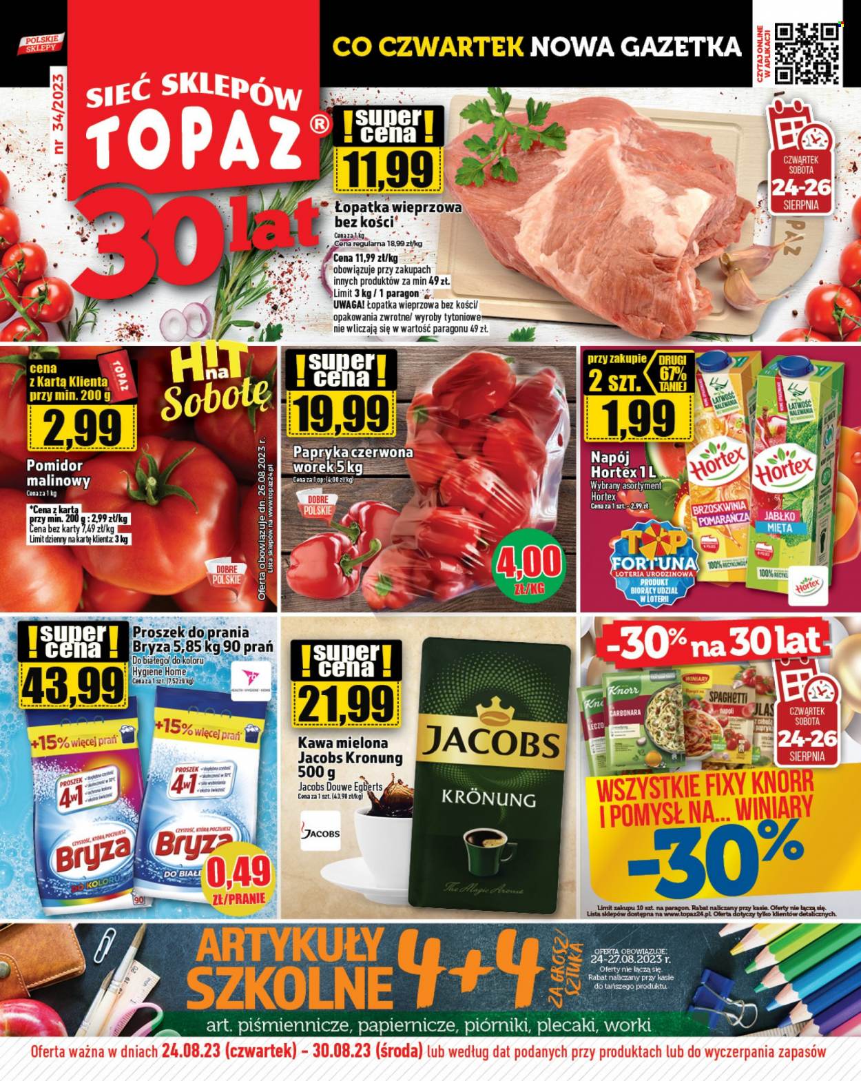 Gazetka Topaz - 24.08.2023 - 30.08.2023. Strona 1