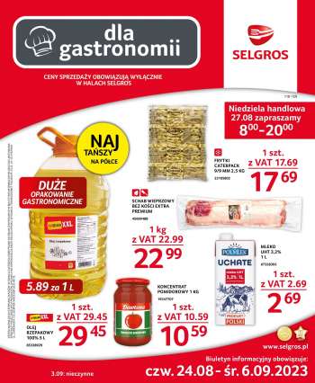 Gazetka Selgros - 24.08.2023 - 6.09.2023.