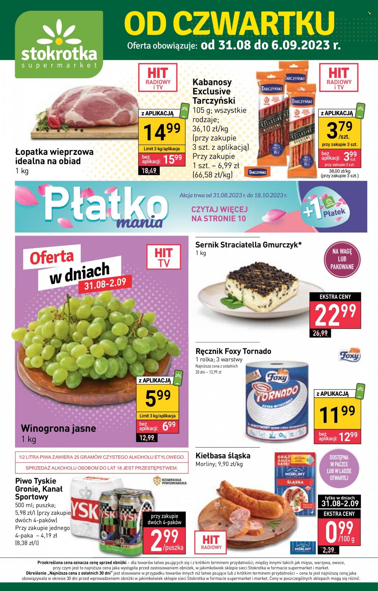 Gazetka Stokrotka Supermarket - 31.08.2023 - 6.09.2023. Strona 1