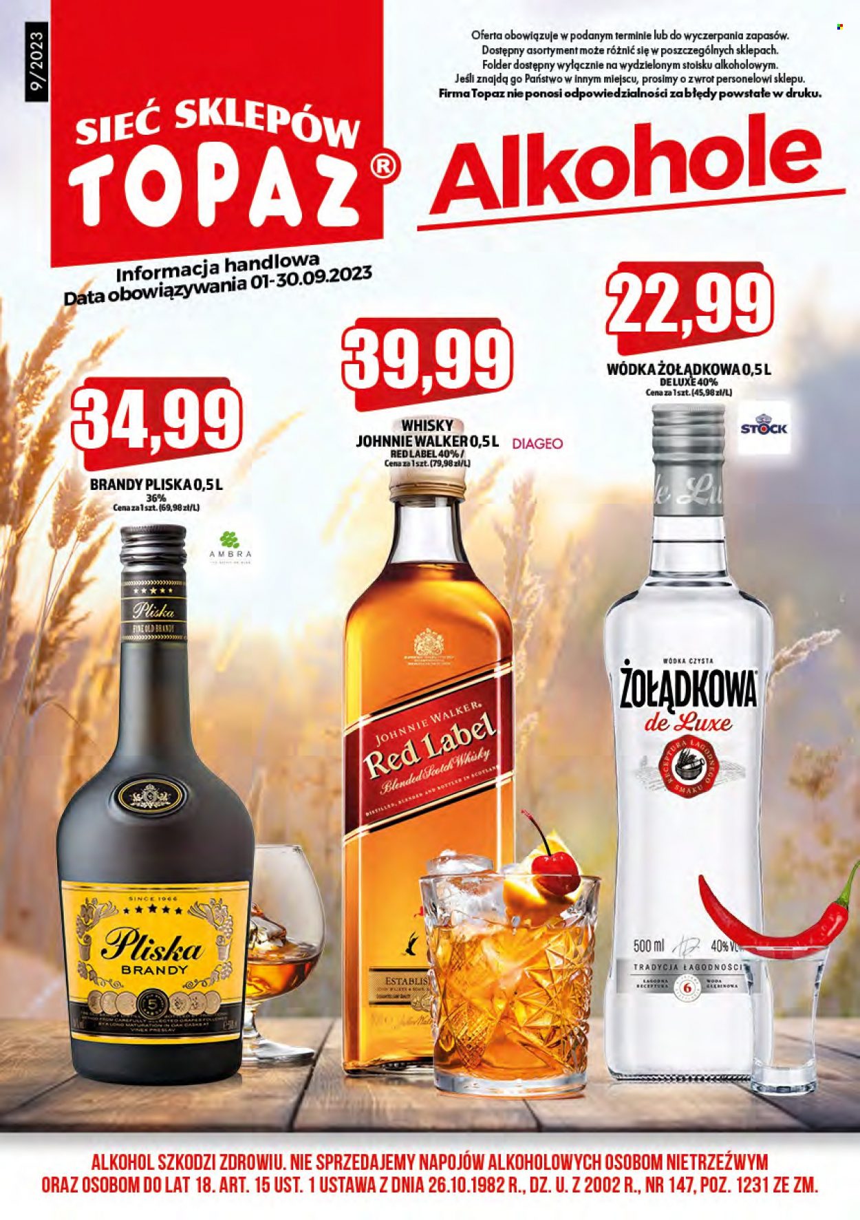 Gazetka Topaz - 1.09.2023 - 30.09.2023. Strona 1