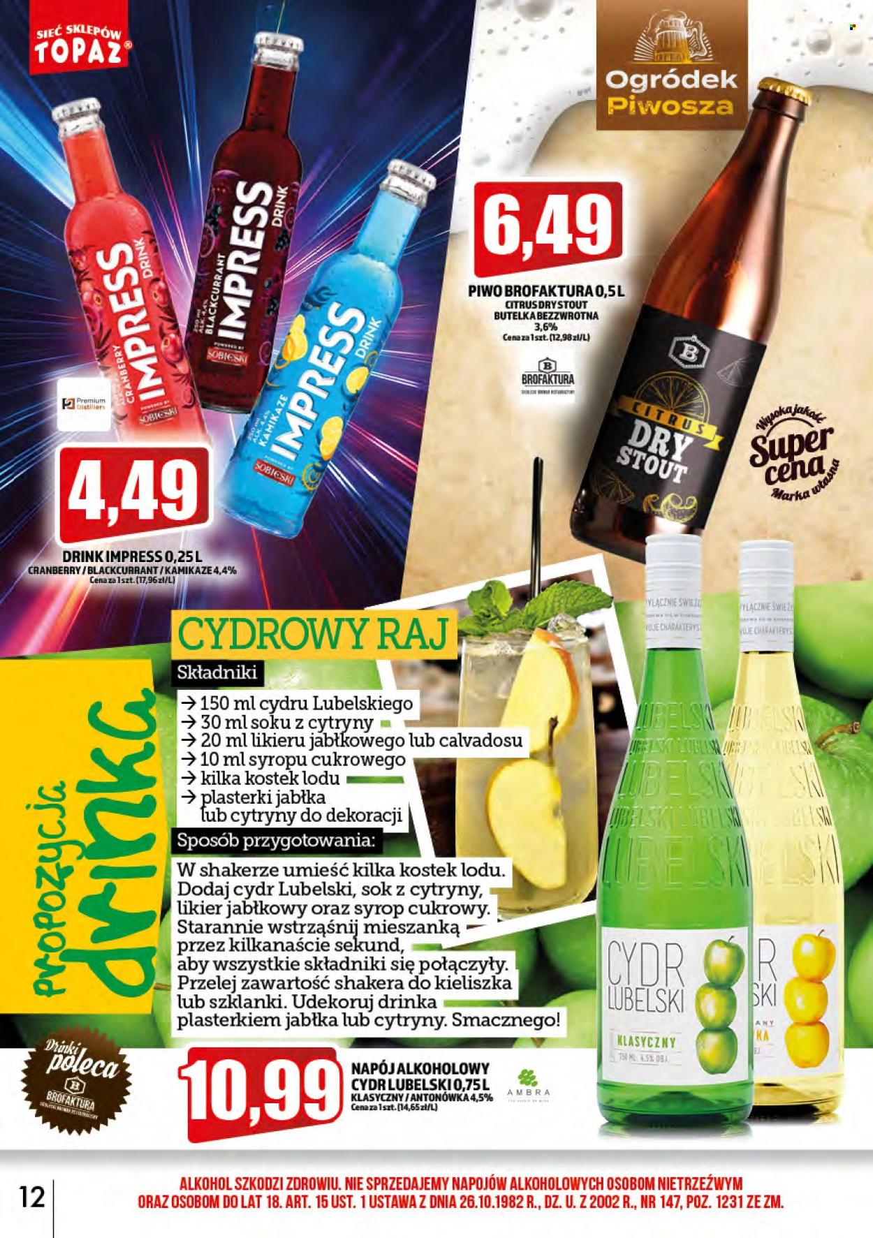Gazetka Topaz - 1.09.2023 - 30.09.2023. Strona 12