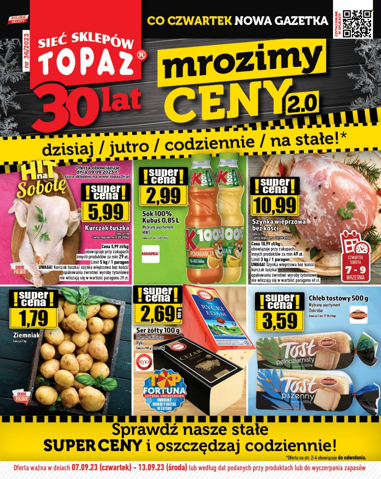 Gazetka Topaz - 7.09.2023 - 13.09.2023. Strona 1