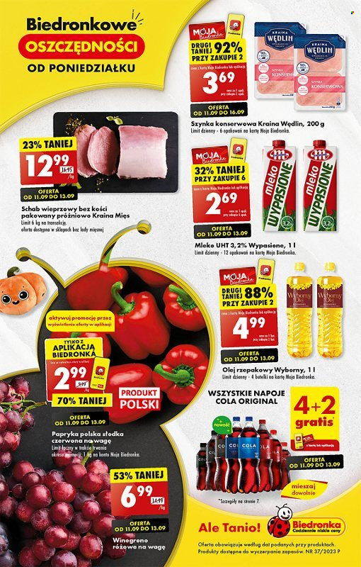 Gazetka Biedronka - 11.09.2023 - 16.09.2023. Strona 1