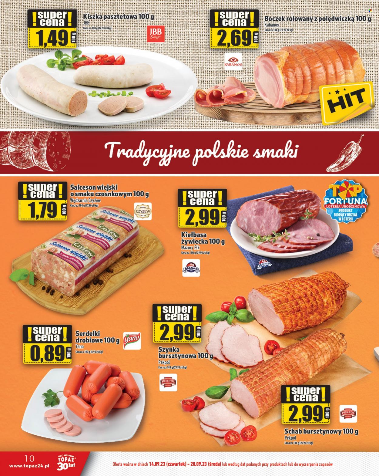 Gazetka Topaz - 14.09.2023 - 20.09.2023. Strona 10