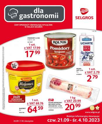 Gazetka Selgros - 21.09.2023 - 4.10.2023.