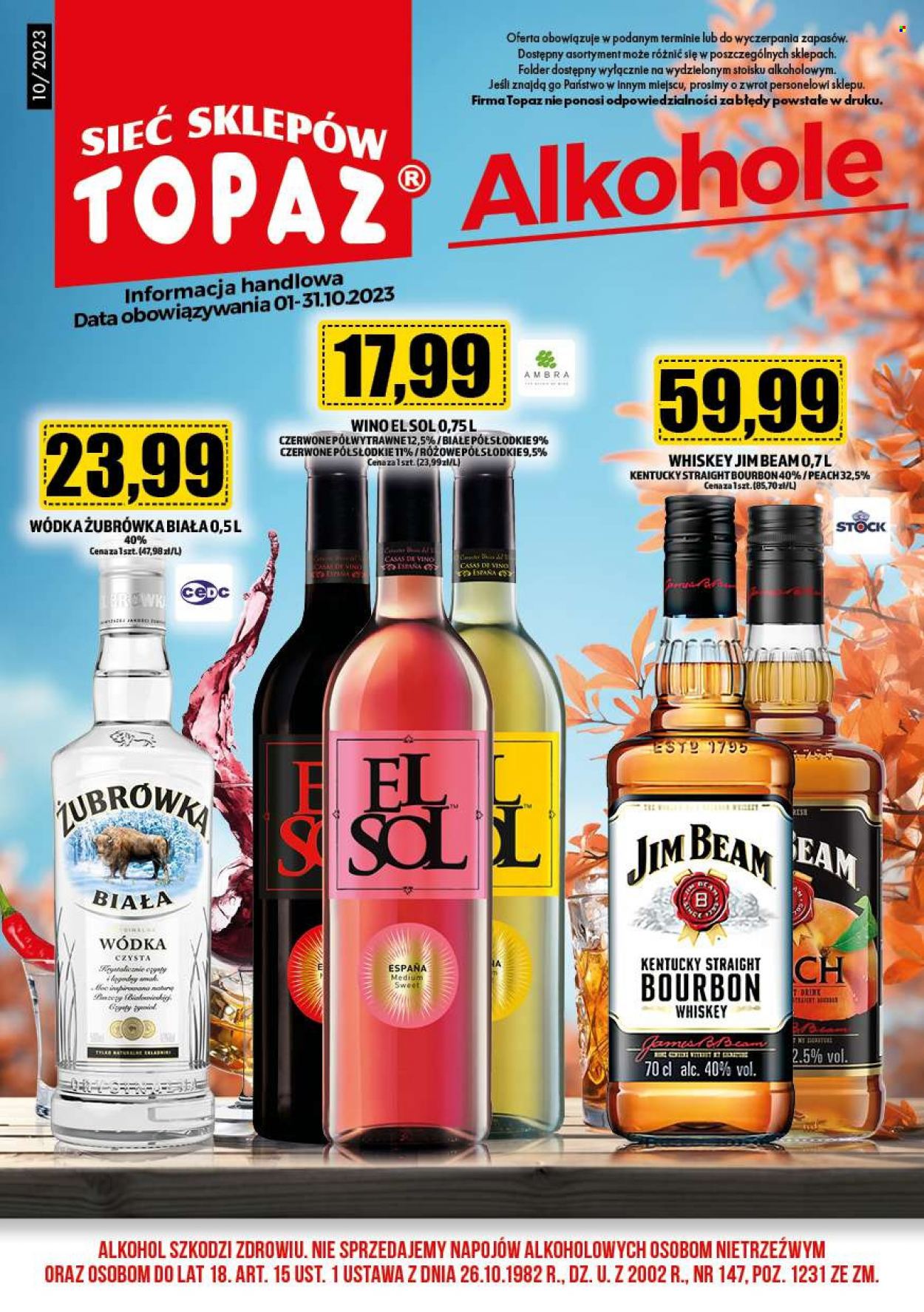 Gazetka Topaz - 1.10.2023 - 31.10.2023. Strona 1